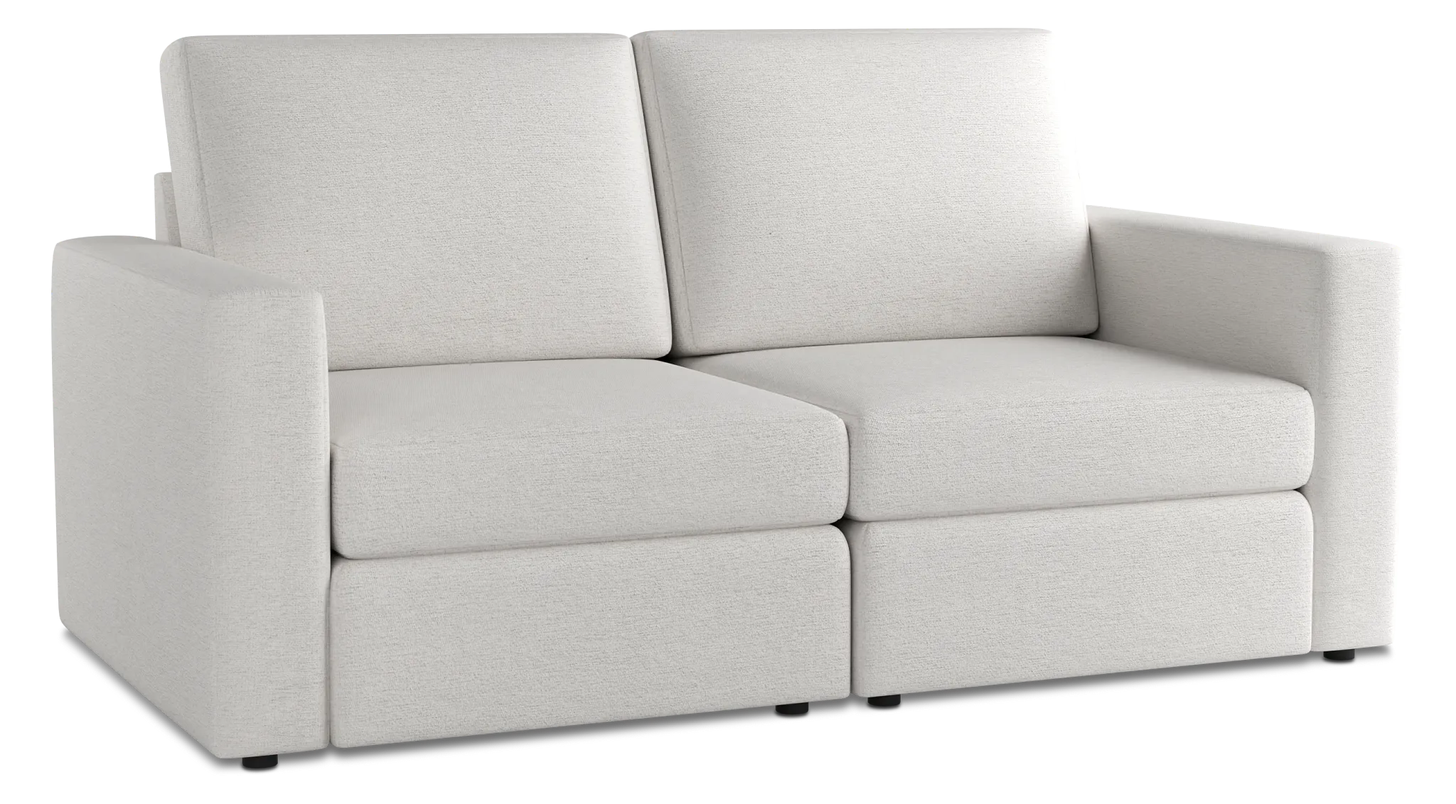 Citymod White Fabric 2-piece Modular Sofa