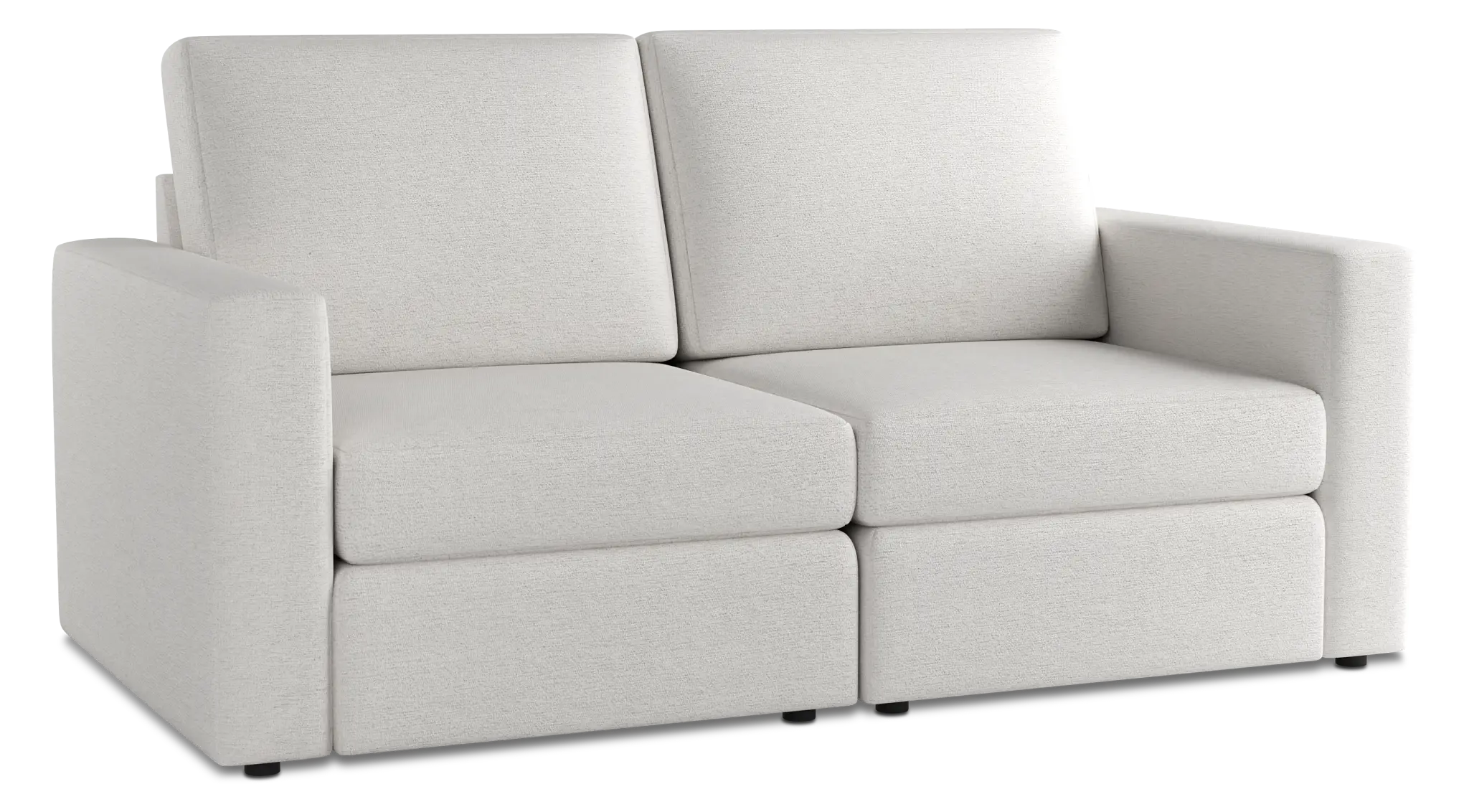 Citymod White Fabric 2-piece Modular Sofa Citymod White Fabric 2-piece Modular Sofa