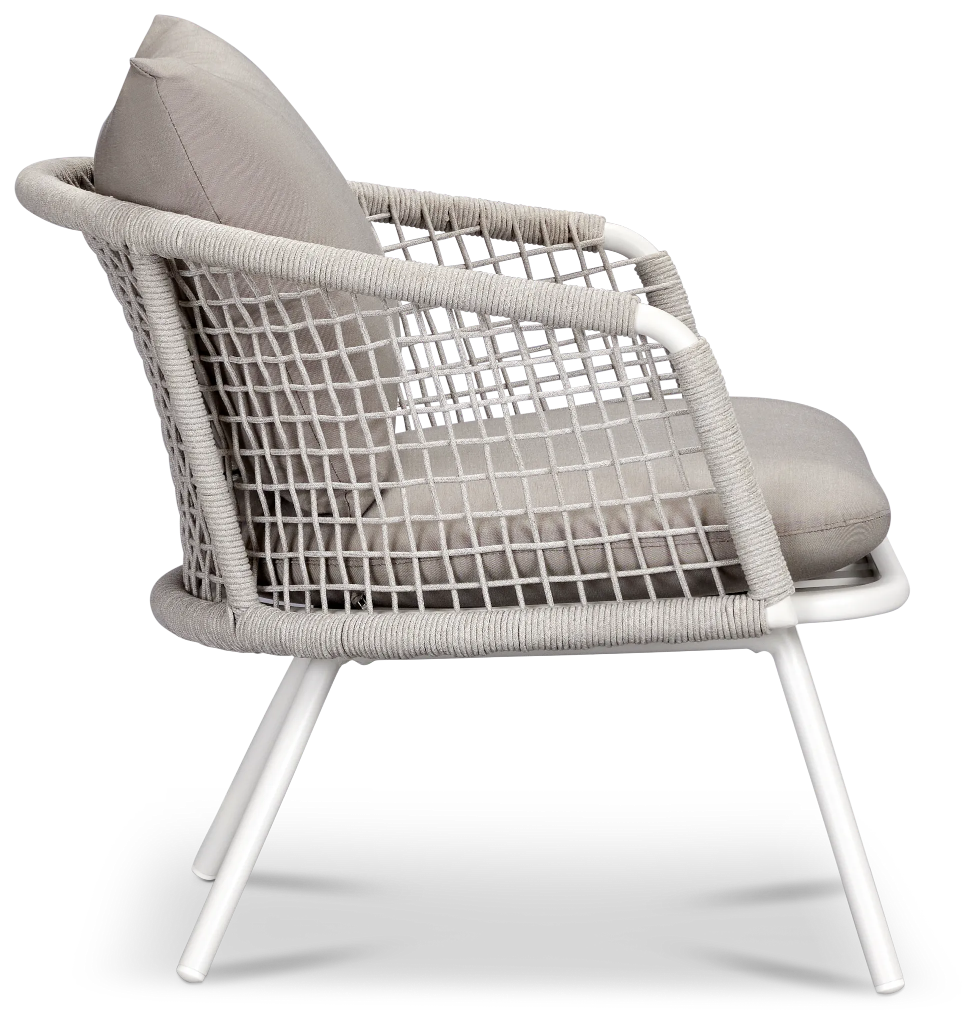 Antigua White Gray Arm Chair