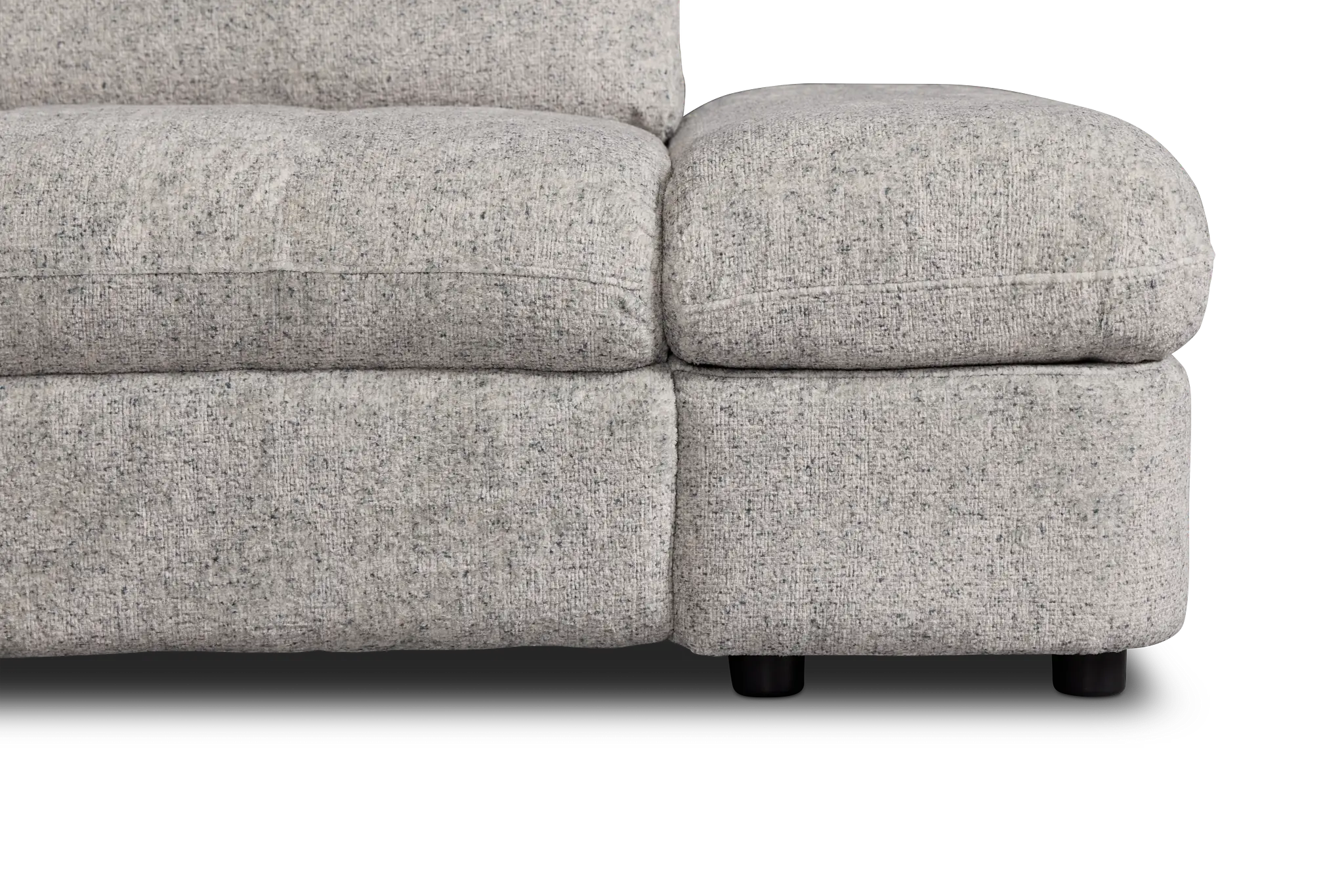Mila Gray Fabric Small Dual Power Reclining Two-arm Sectional Mila Gray Fabric Small Dual Power Reclining Two-arm Sectional