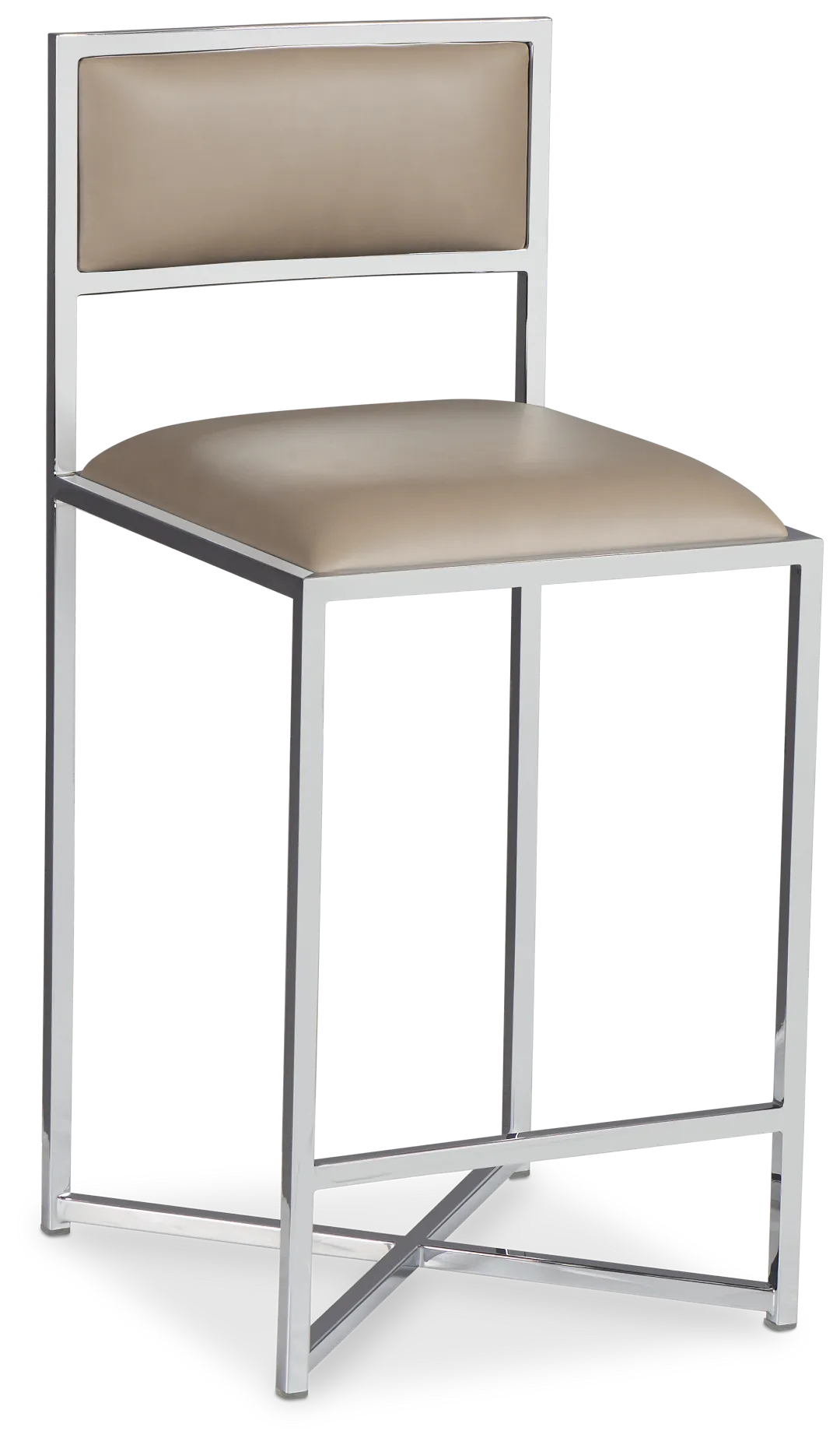 Amalfi Taupestnl Steel 24" Upholstered Barstool