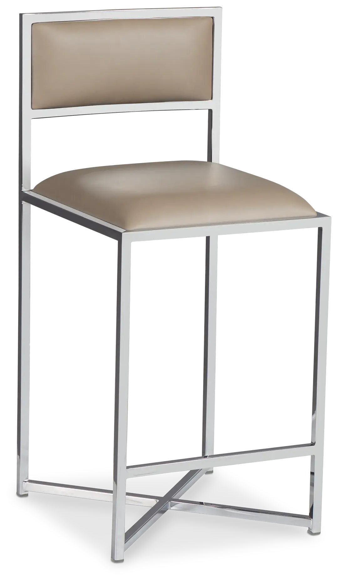 Amalfi Taupestnl Steel 24" Upholstered Barstool Amalfi Taupestnl Steel 24" Upholstered Barstool