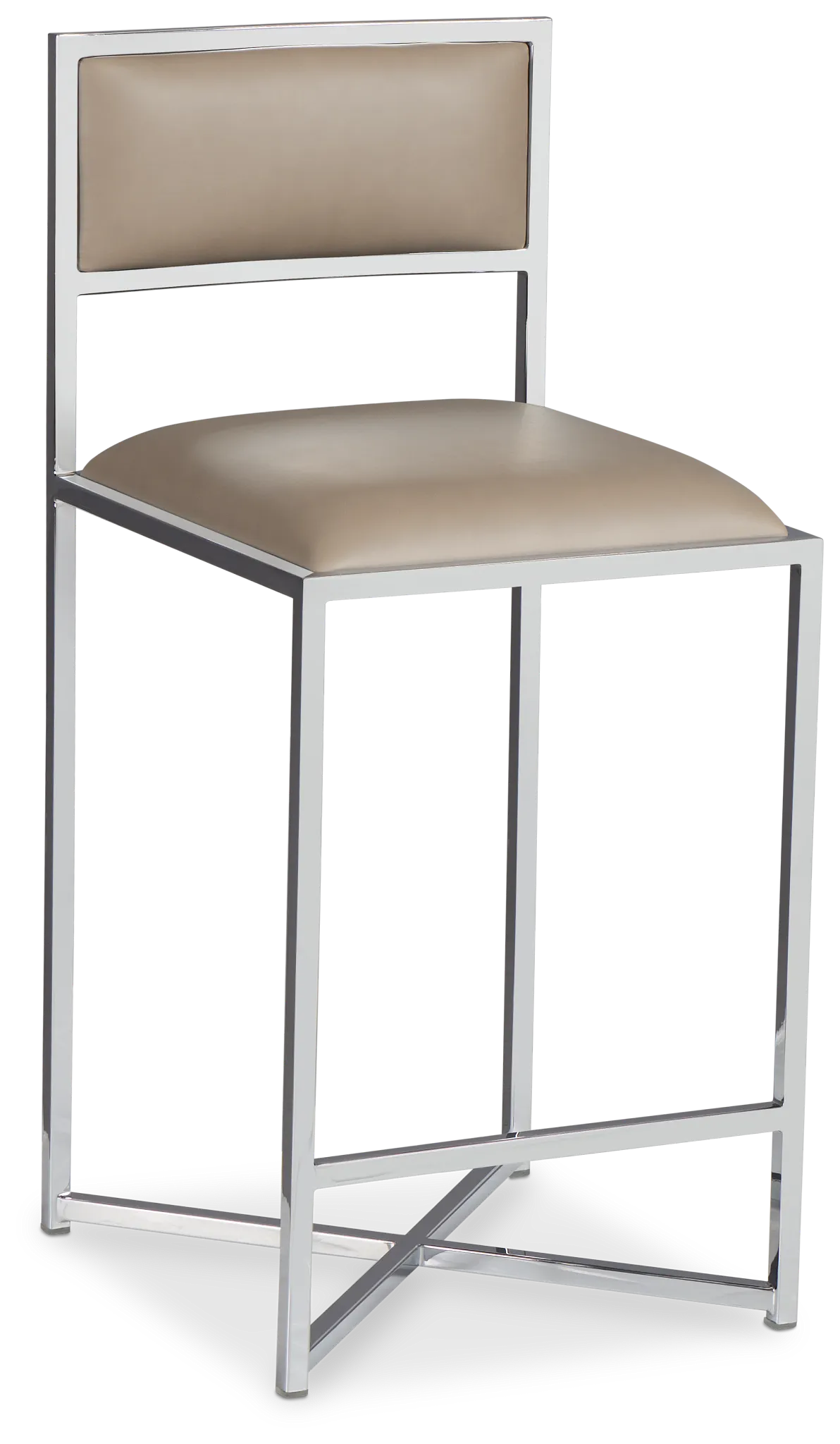 Amalfi Taupestnl Steel 24" Upholstered Barstool