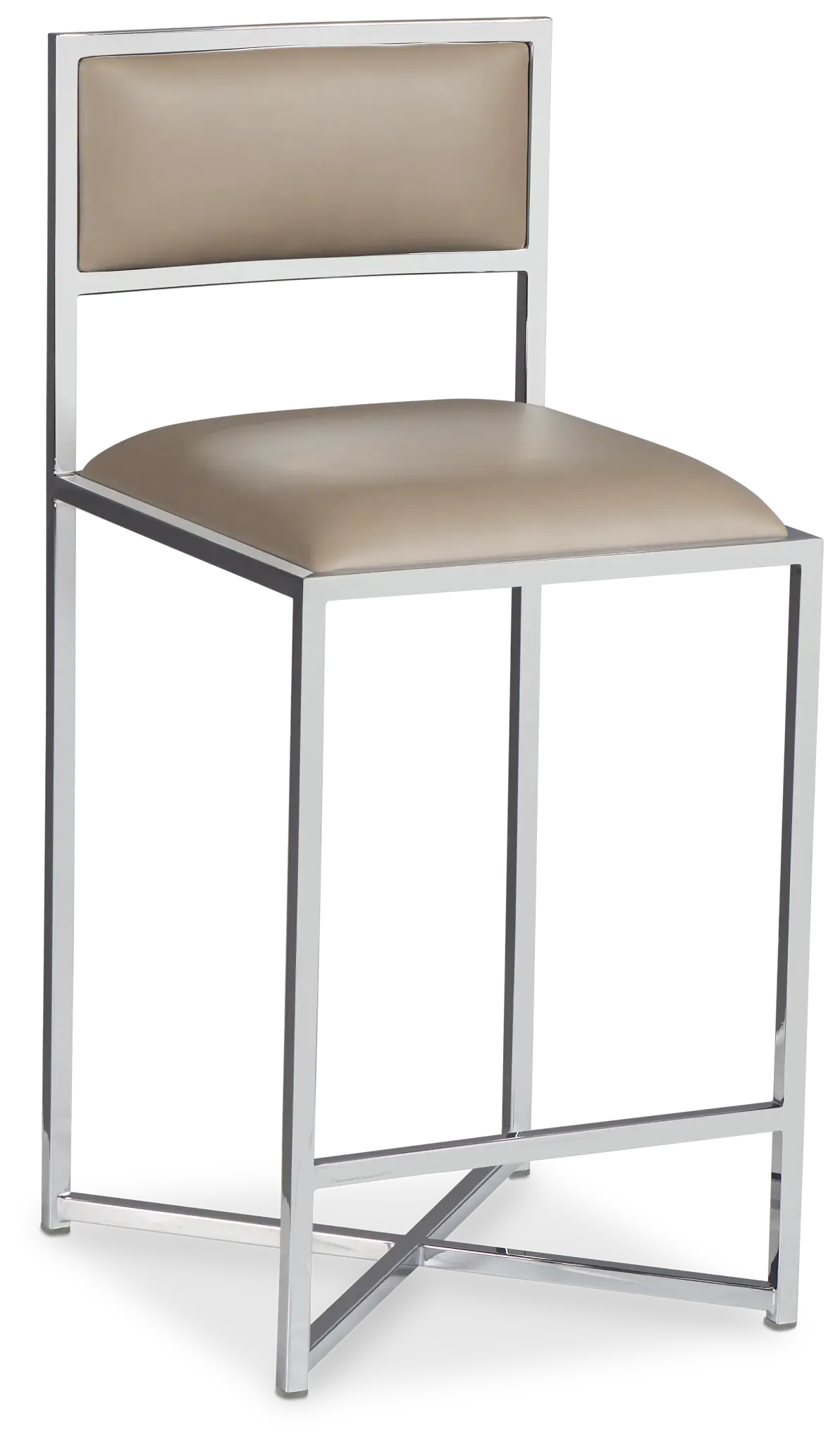 Amalfi Taupestnl Steel 24" Upholstered Barstool Amalfi Taupestnl Steel 24" Upholstered Barstool