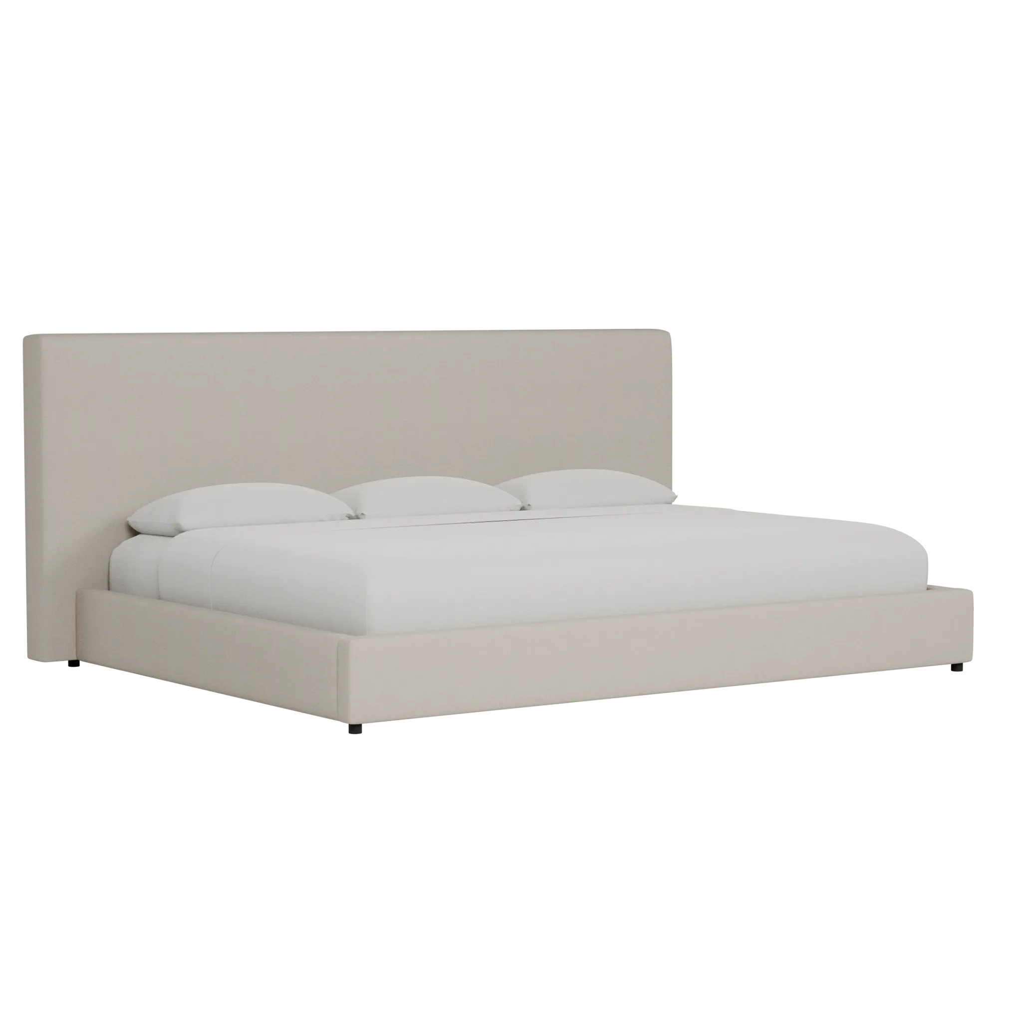 Grayton Suave Beige 54" Upholstered Platform Bed