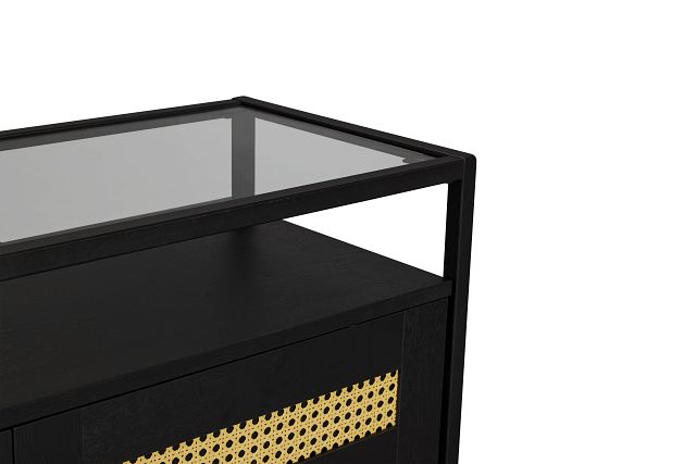 Dax Black 2-drawer Console Table