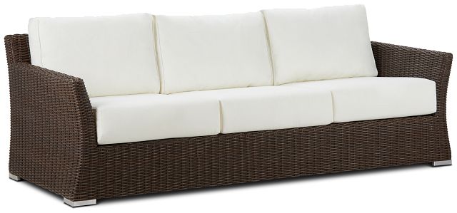 Southport White Woven Sofa