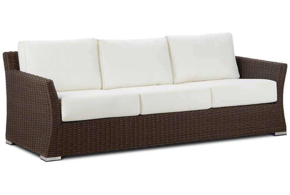 Southport White Woven Sofa, (3)