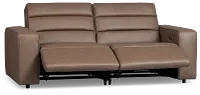 Sawyer Dark Brown Micro 2-piece Modular Power Reclining Sofa