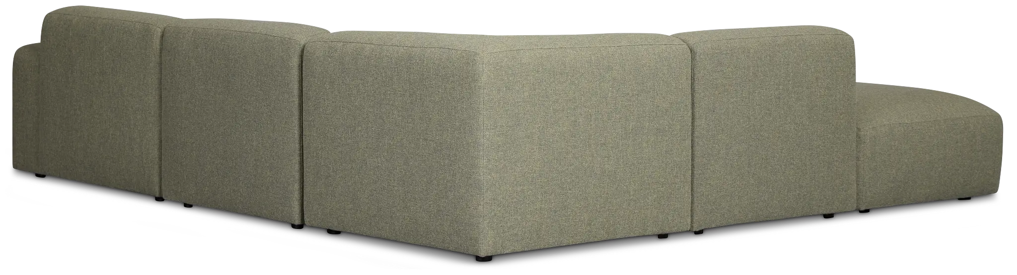 Baylor Green Fabric 5-piece Left Facing Bumper Sectional Baylor Green Fabric 5-piece Left Facing Bumper Sectional