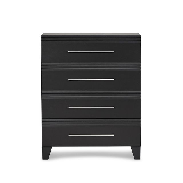 Midtown Black 4-drawer Chest