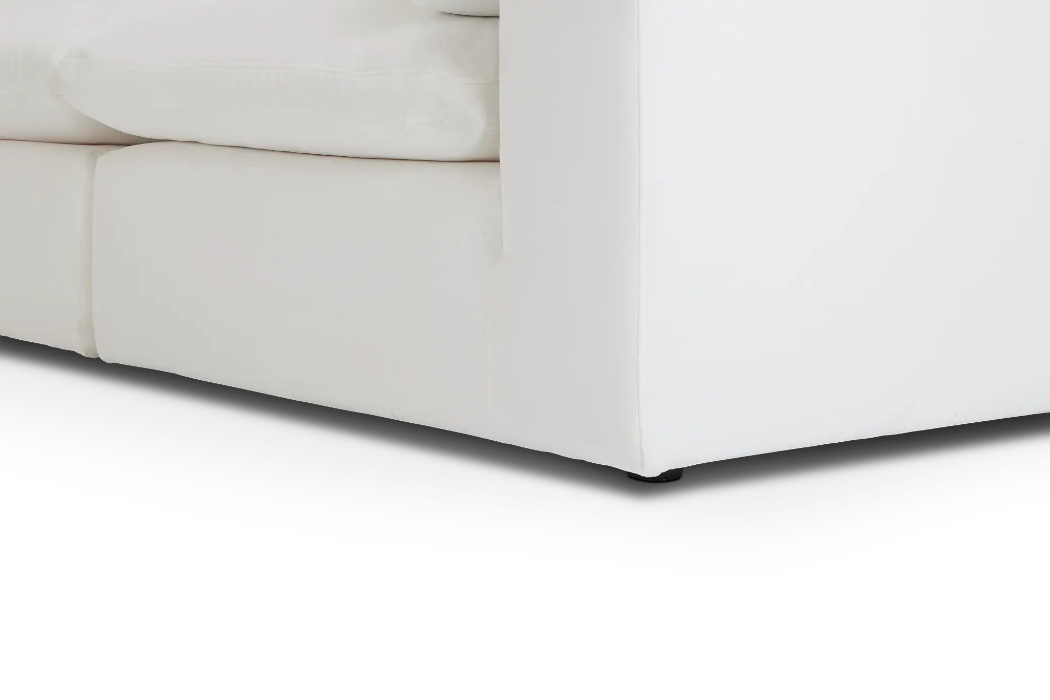 Nixon White Fabric 4-piece Bumper Sectional Nixon White Fabric 4-piece Bumper Sectional