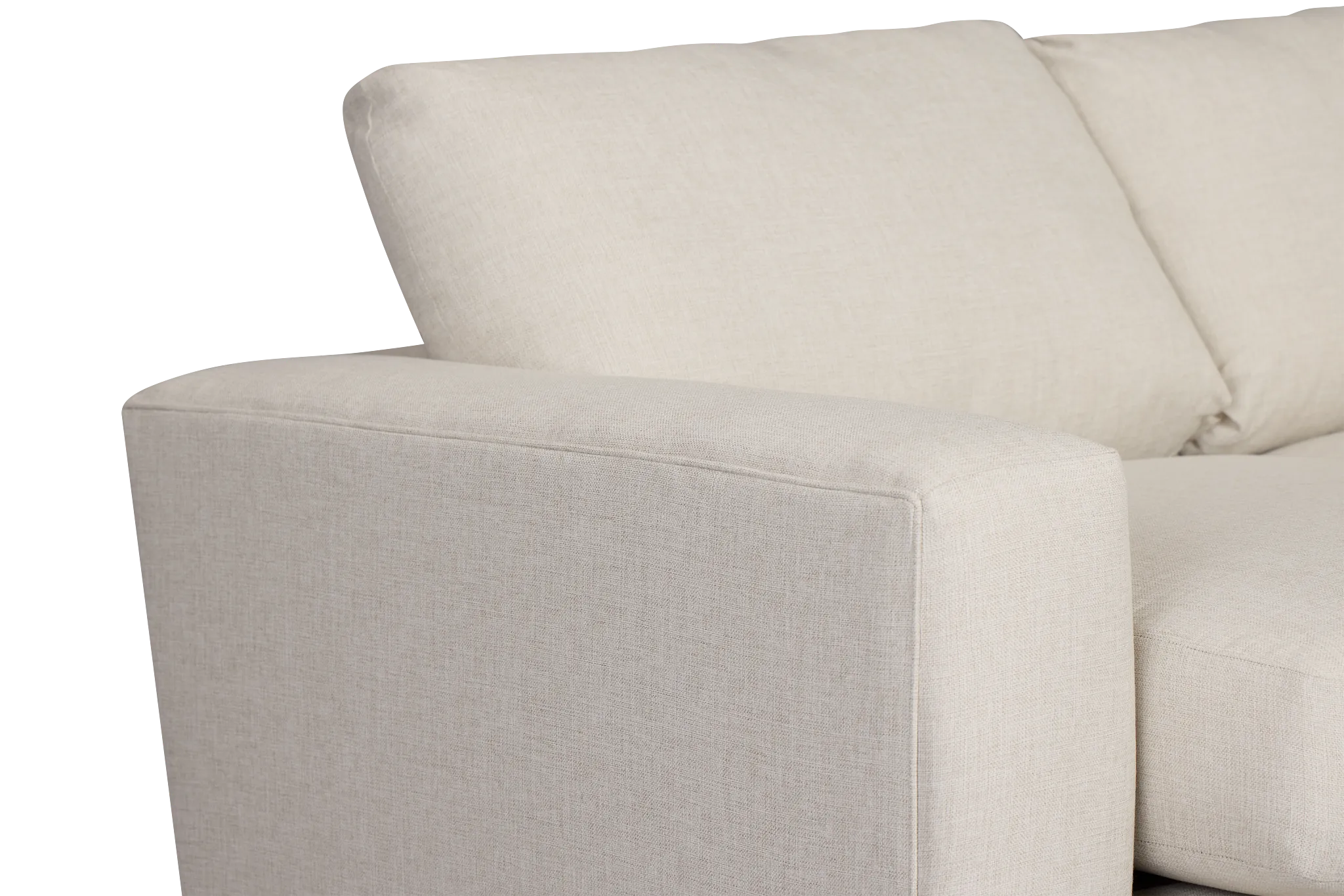 Brantley Light Beige Fabric Large Two-arm Sectional