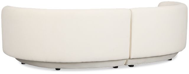 Presley White Fabric 2-piece Modular Sectional