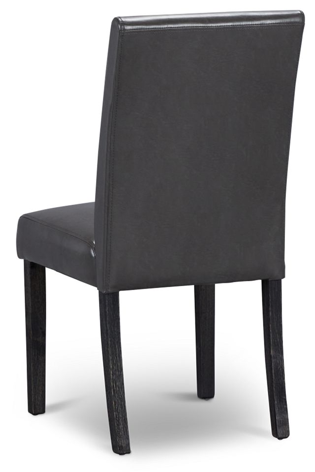 Dublin Dark Gray Polyuretha Upholstered Side Chair