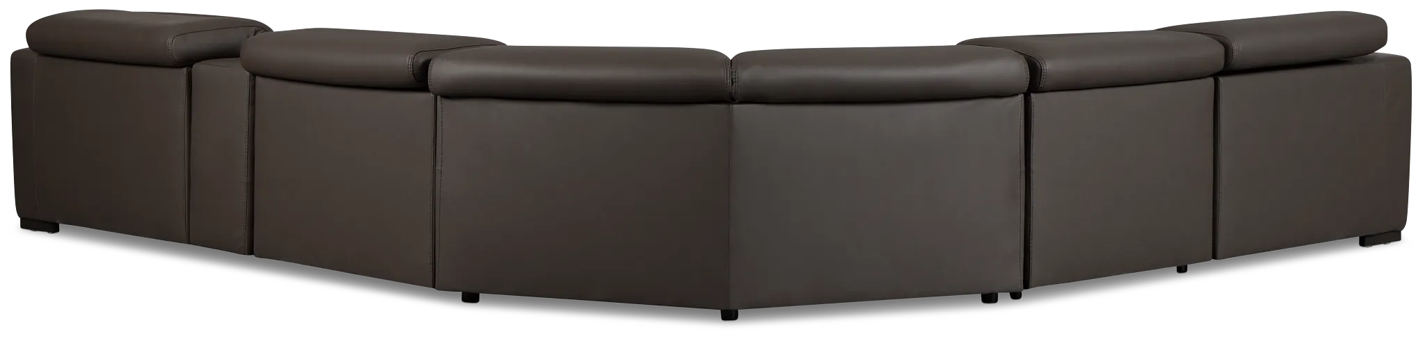 Kieran Dark Brown Lthr/vinyl Medium Dual Power 2-arm Reclining Sectional