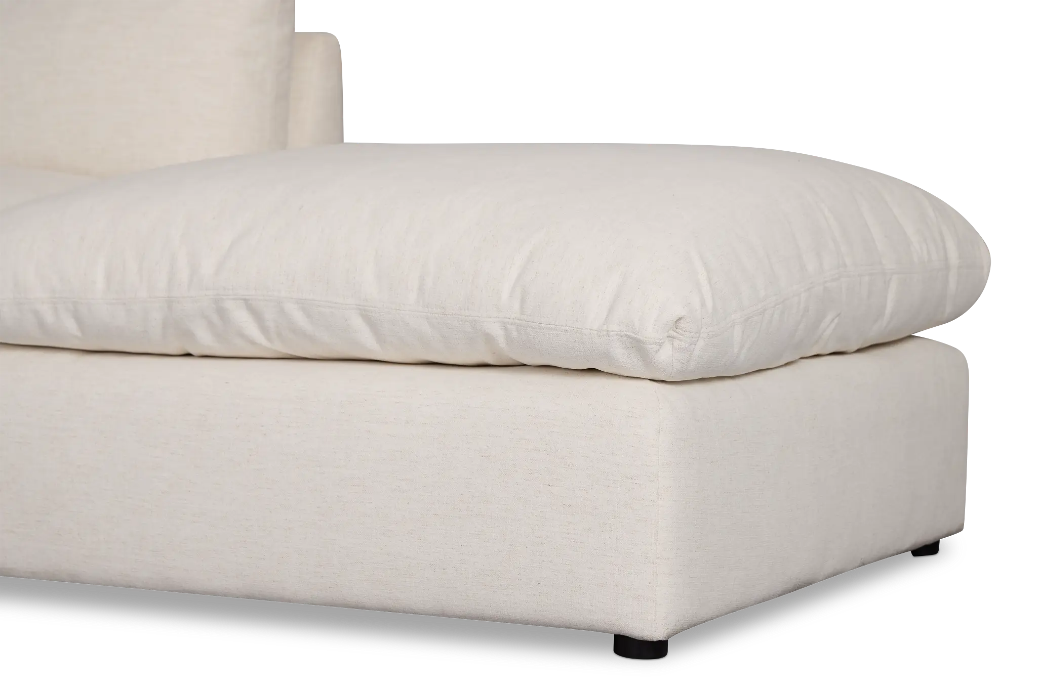 Serena White Fabric 4-piece Left Facing Bumper Sectional Serena White Fabric 4-piece Left Facing Bumper Sectional