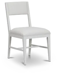 Presley White Upholstered Side Chair