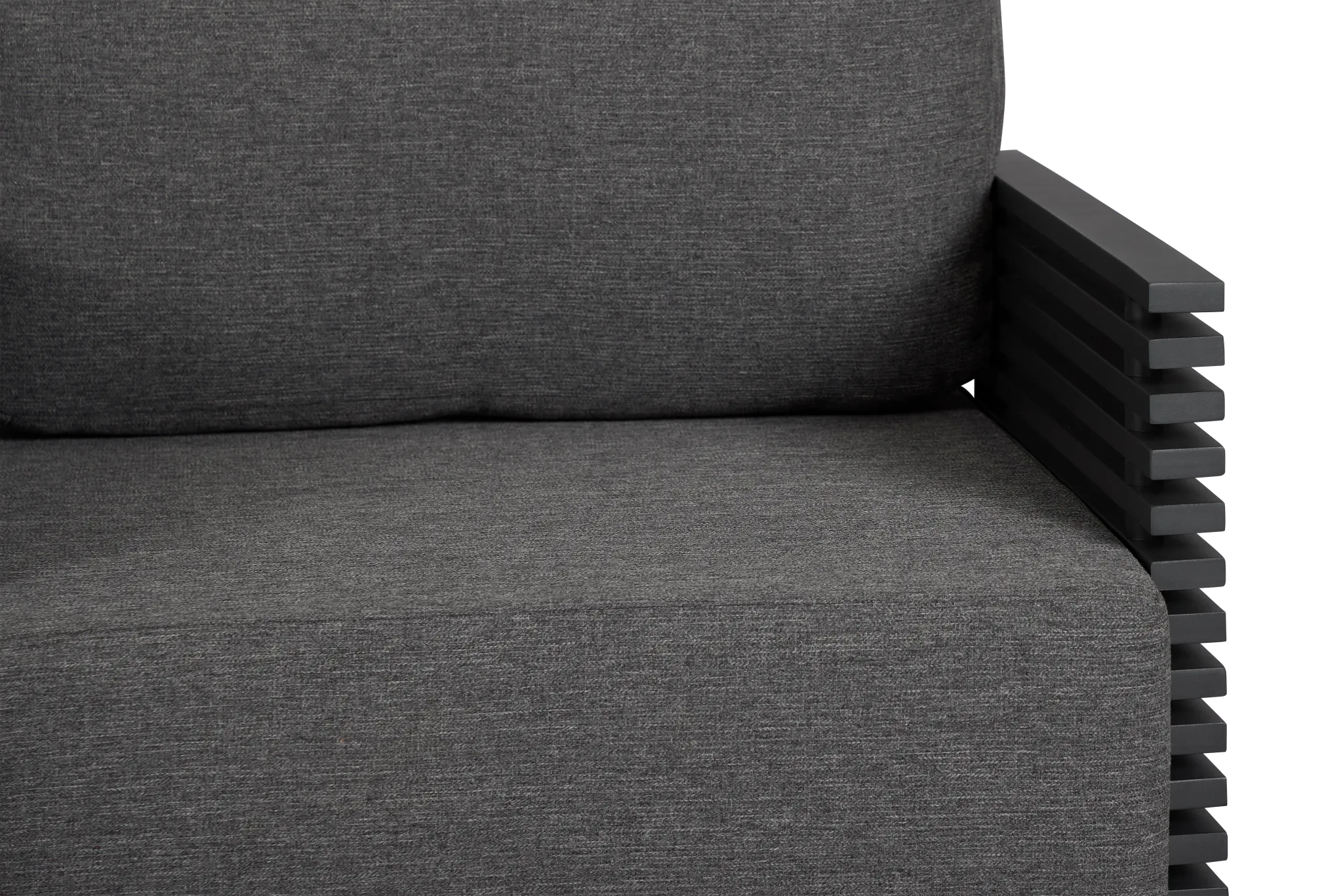 Monterey Black Aluminum Swivel Chair With Gray Cushions