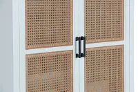 Nantucket Two-tone Woven Bar Cabinet