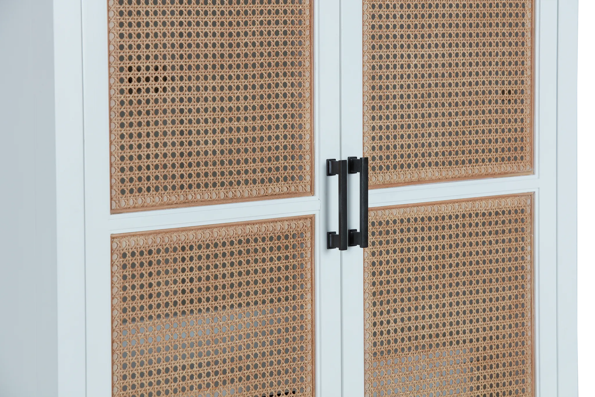 Nantucket Two-tone Woven Bar Cabinet