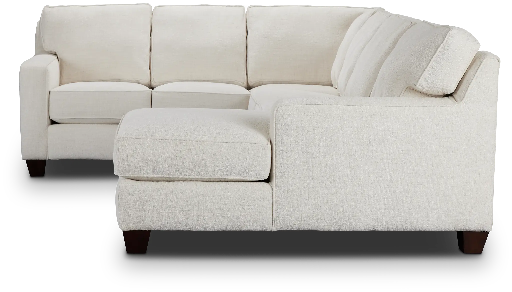 Andie White Fabric Medium Right Chaise Sectional Andie White Fabric Medium Right Chaise Sectional