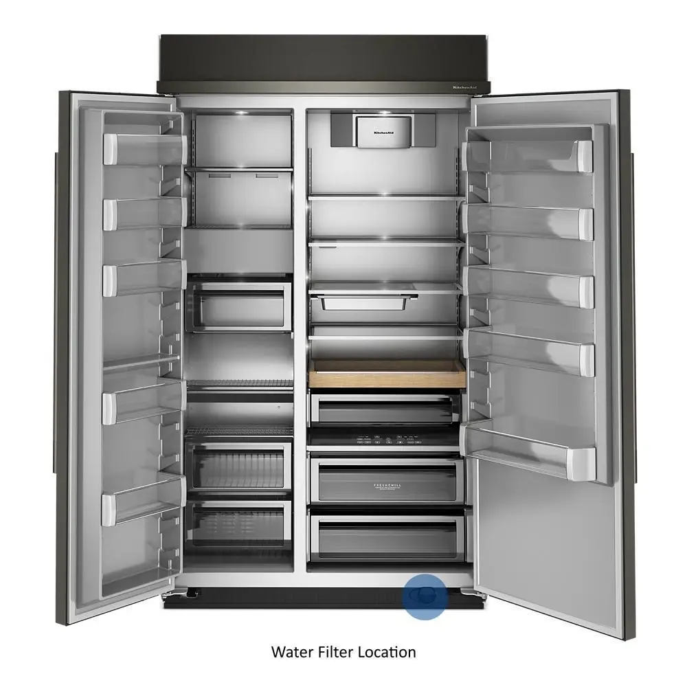 Kitchenaid 748 Series Black 48" Built In Side By Side Refrigerator Kitchenaid 748 Series Black 48" Built In Side By Side Refrigerator