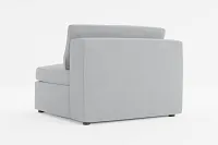 Destin Revenue Gray Fabric Armless Chair
