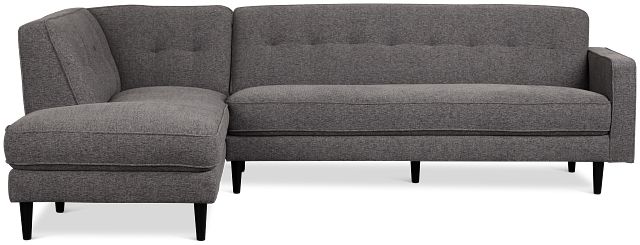 Milo Gray Fabric Small Left Bumper Sectional