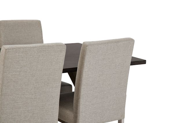Jefferson Two-tone Table & 4 Upholstered Chairs