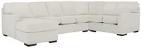 Austin White Cool Mfoam Left Chaise Memory Foam Sleeper Sectional