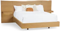 Haven Light Tone Spread Bed W/ Two Nightstands