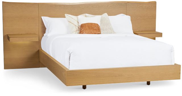 Haven Light Tone Spread Bed W/ Two Nightstands