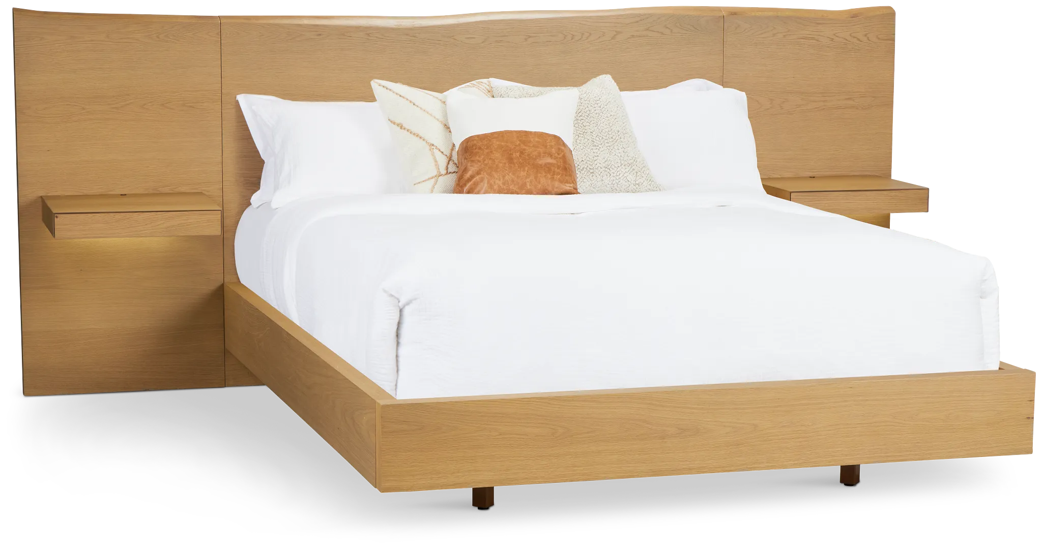 Haven Light Tone Spread Bed W/ Two Nightstands