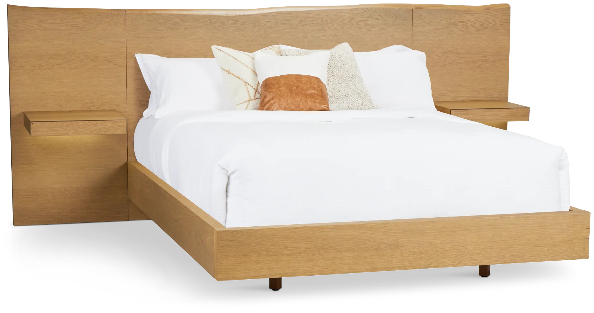 Haven Light Tone Spread Bed W/ Two Nightstands Haven Light Tone Spread Bed W/ Two Nightstands