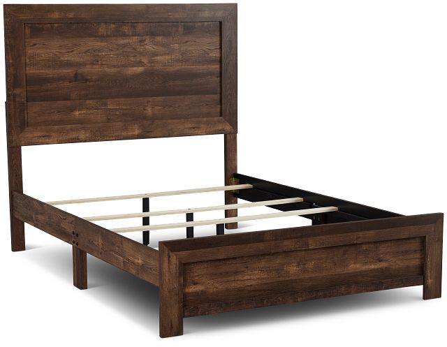 Ollie Dark Tone Panel Bed