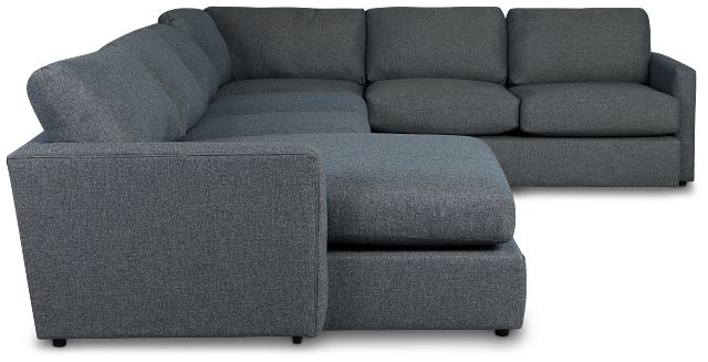 Noah Dark Gray Fabric Large Left Chaise Sectional