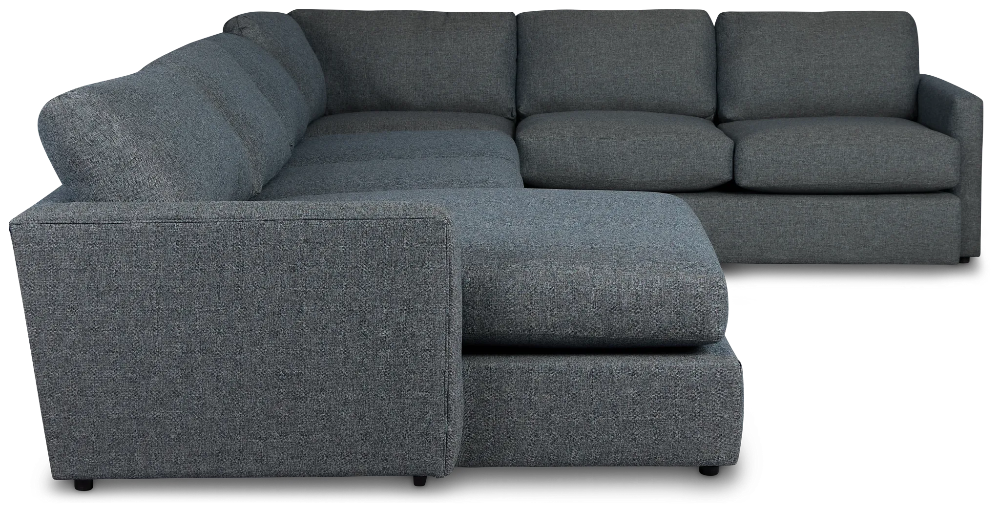 Noah Dark Gray Fabric Large Left Chaise Sectional