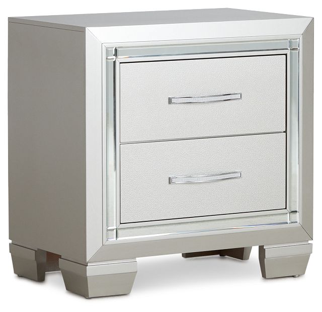 Platinum Silver Nightstand