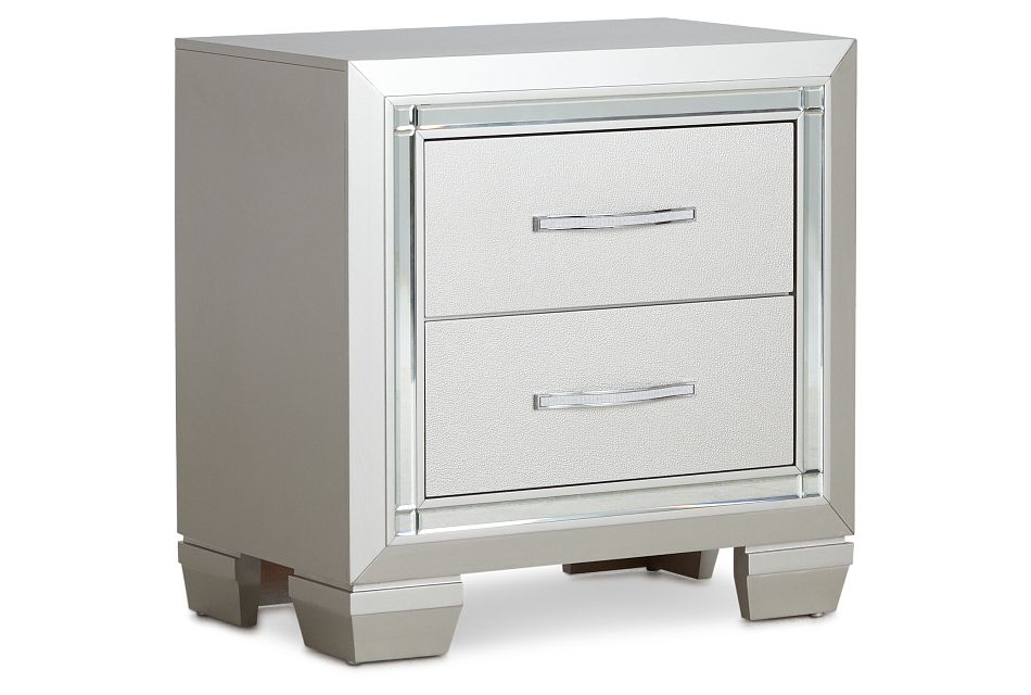 Platinum Silver Nightstand