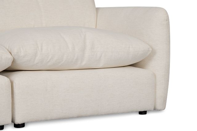 Serena White Fabric 5-piece Modular Sectional
