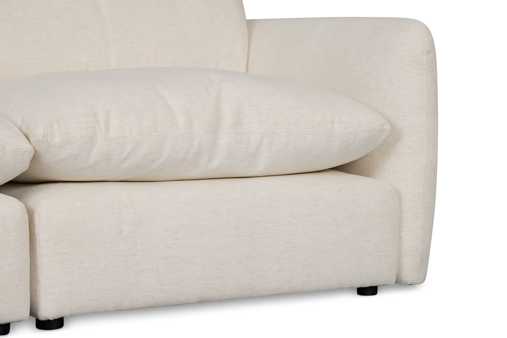 Serena White Fabric 5-piece Modular Sectional