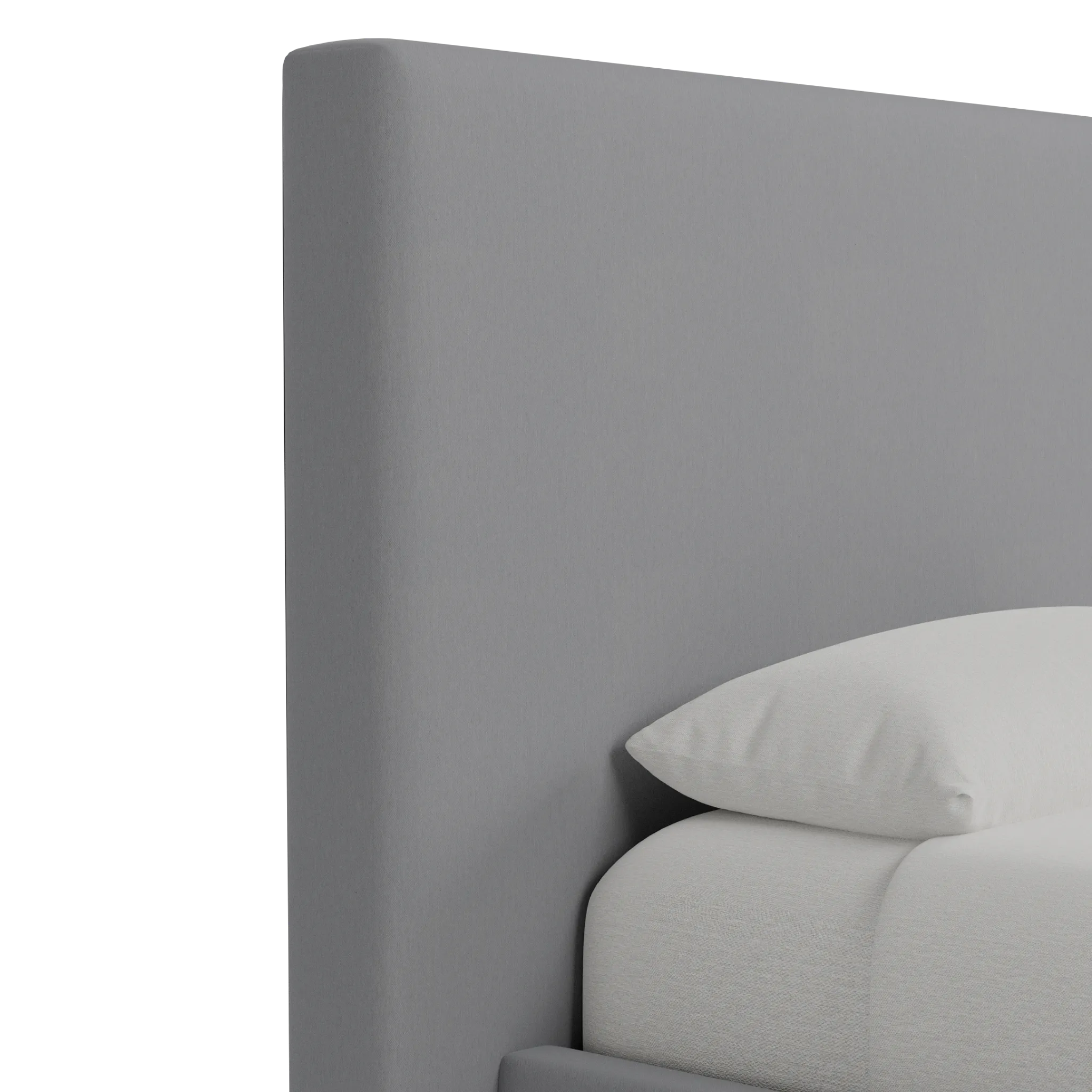 Grayton Delray Light Gray 54" Upholstered Platform Bed