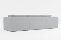 Destin Revenue Gray Fabric 4-piece Modular Sectional