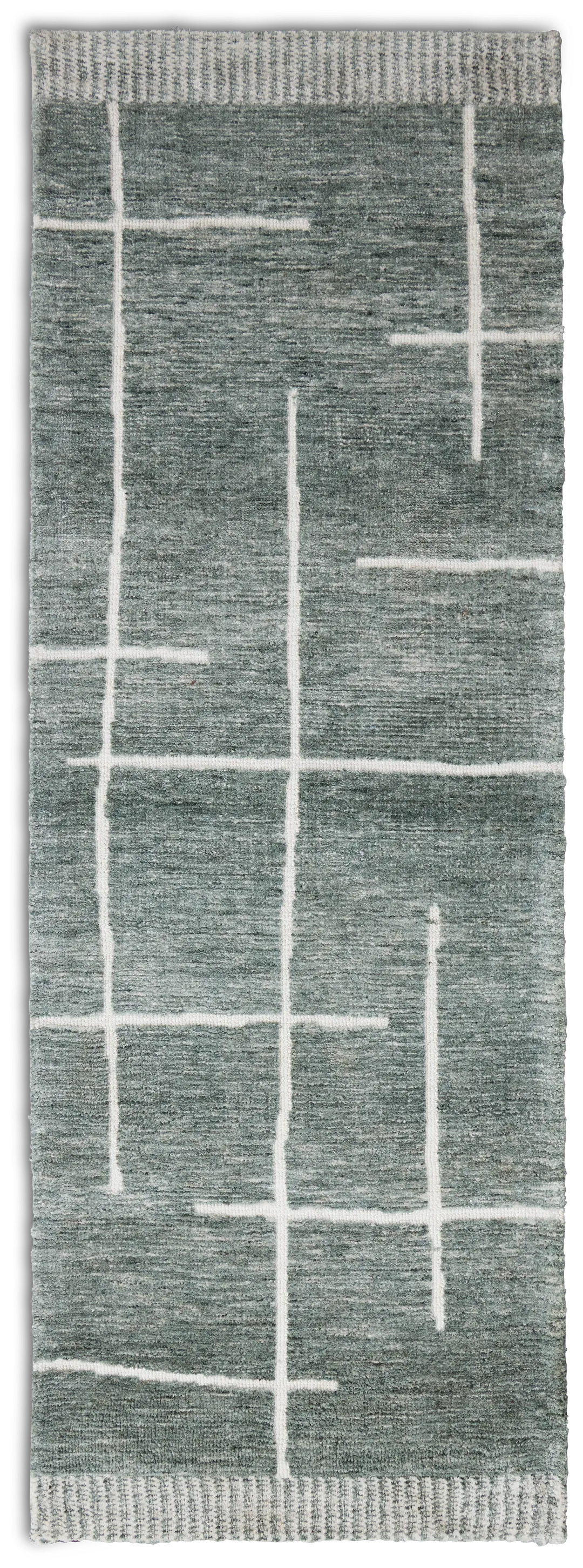 Eloise Dark Green 2x7 Runner