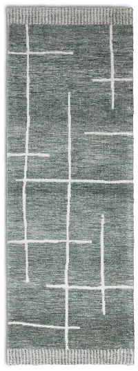 Eloise Dark Green 2x7 Runner
