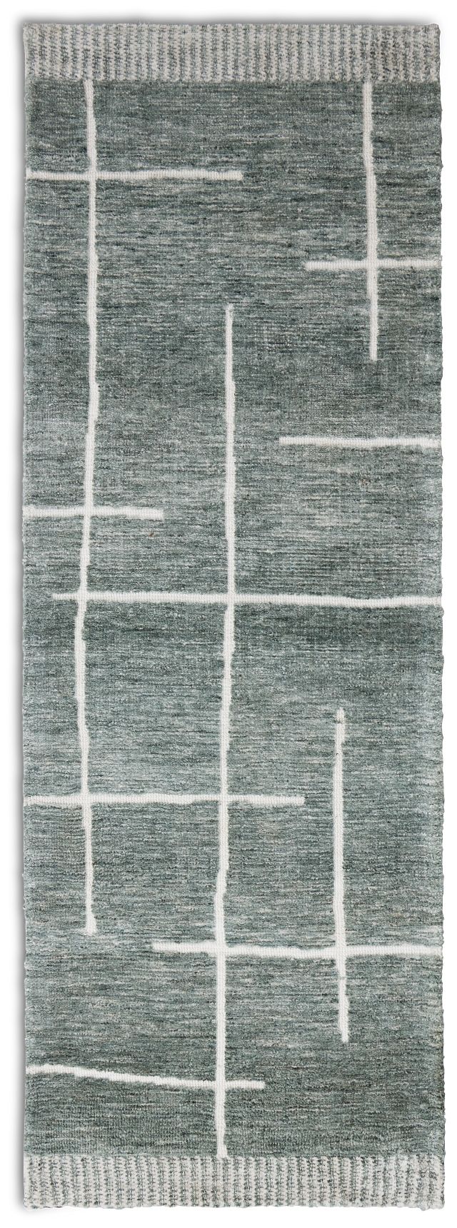 Eloise Dark Green 2x7 Runner