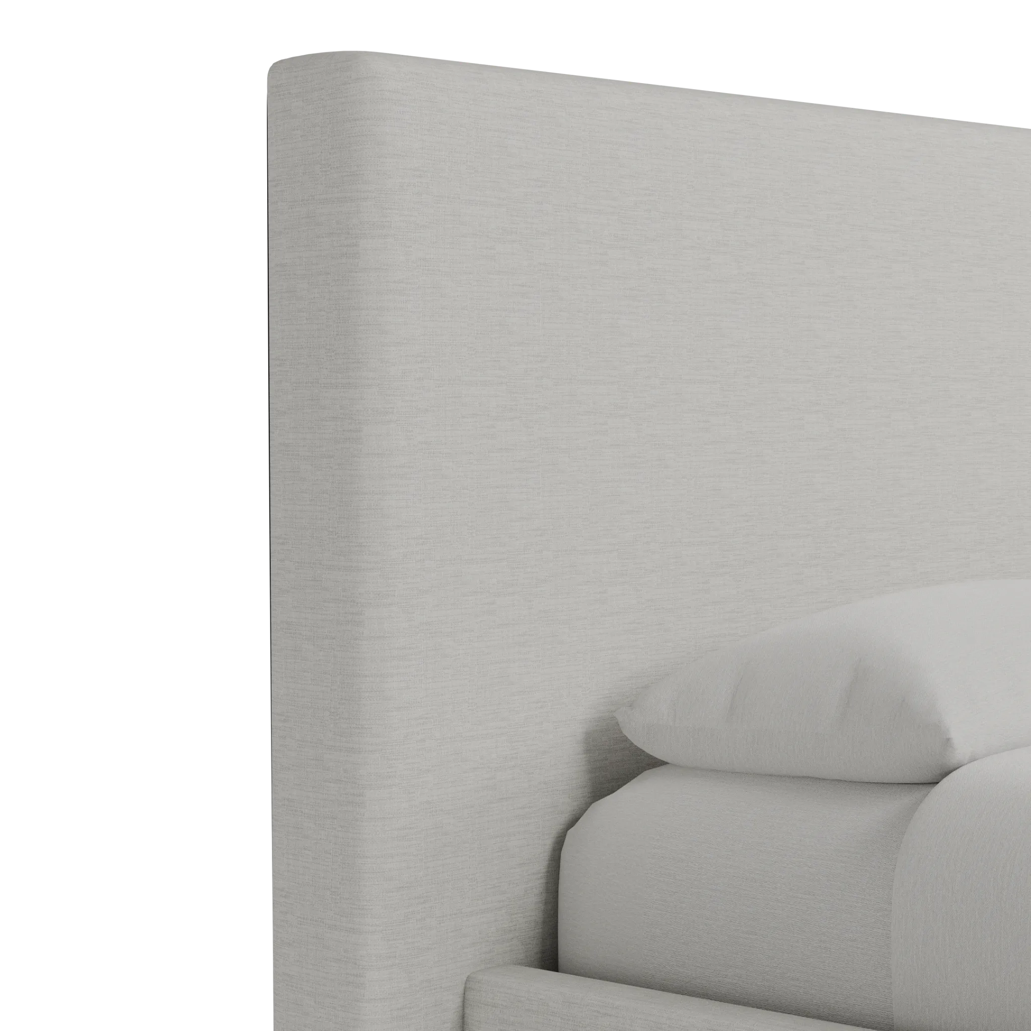 Grayton Maguire Ivory 54" Upholstered Platform Bed