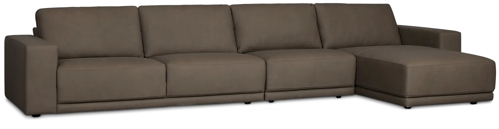 Kellan Dark Gray Leather Small Right Chaise Sectional Kellan Dark Gray Leather Small Right Chaise Sectional