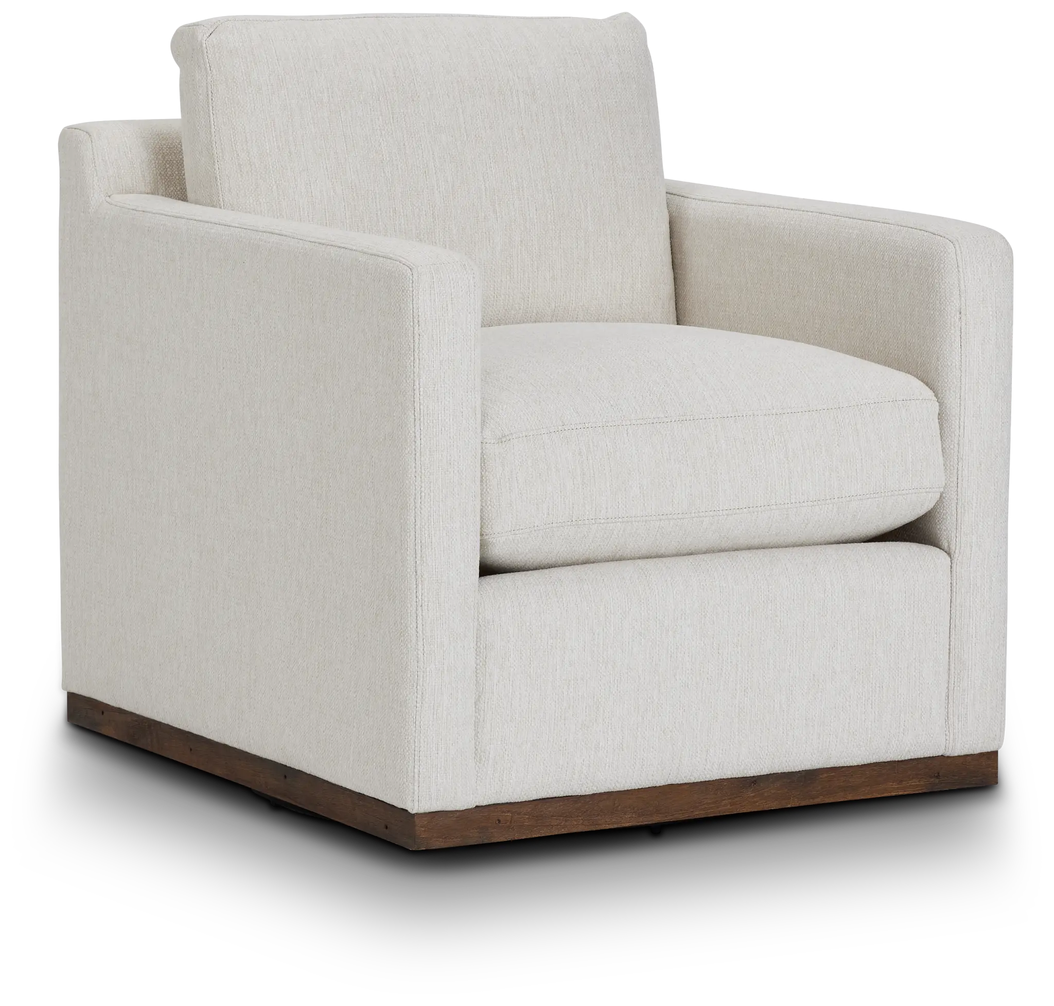 Mckenzie White Fabric Swivel Accent Chair Mckenzie White Fabric Swivel Accent Chair